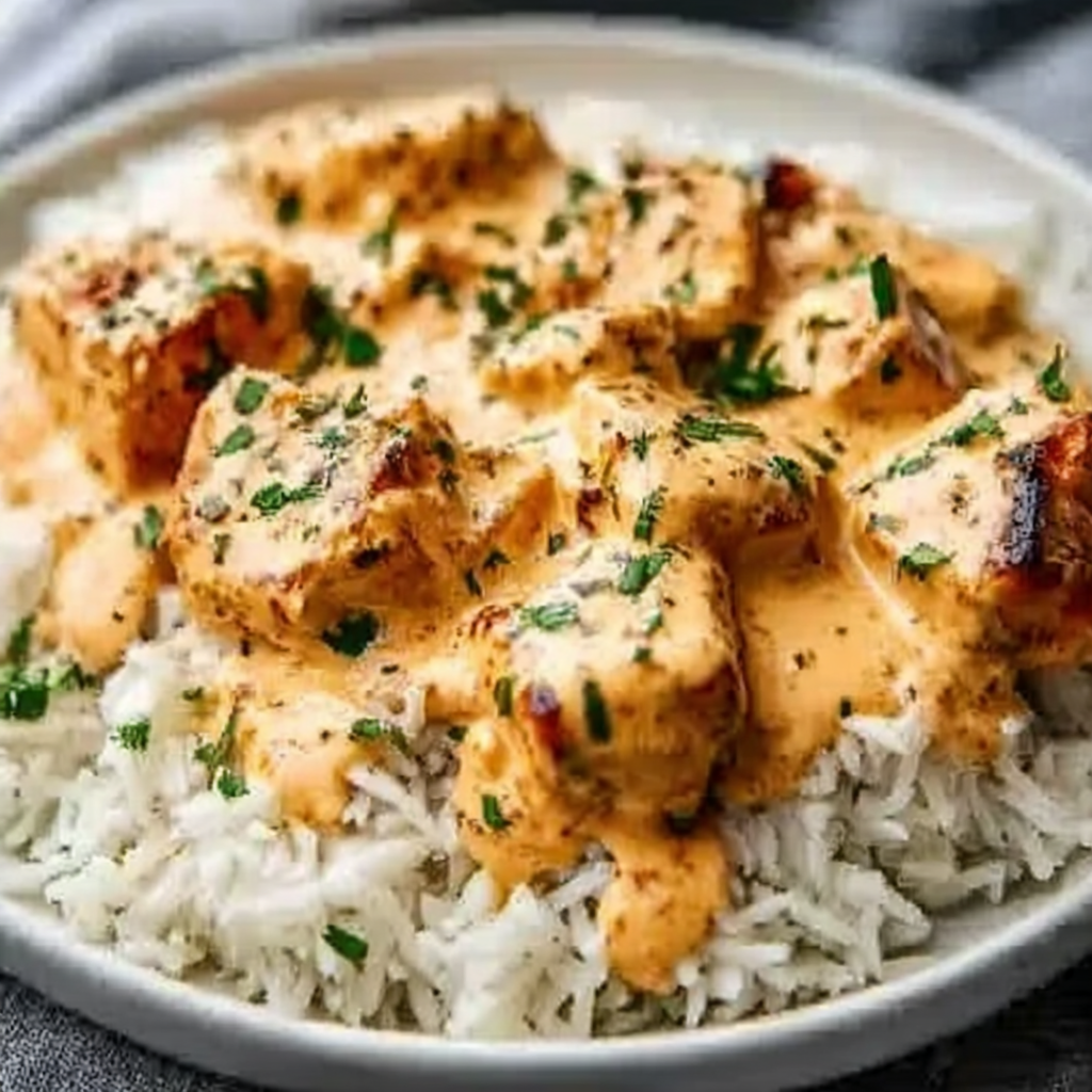 Creamy Dream: The Ultimate Cheesy Smothered Chicken & Fluffy Rice Skillet