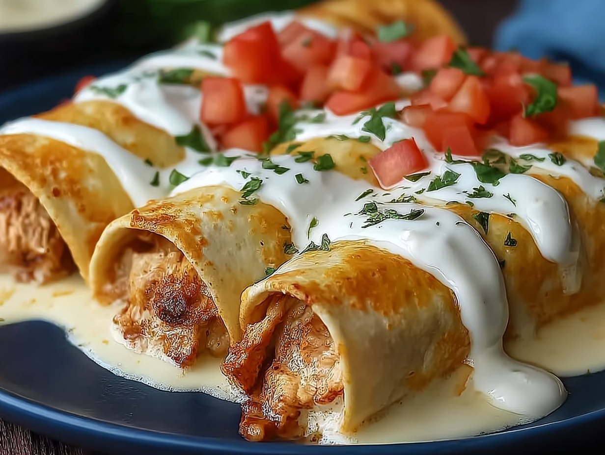 Baked Cream Cheese Chicken Taquitos