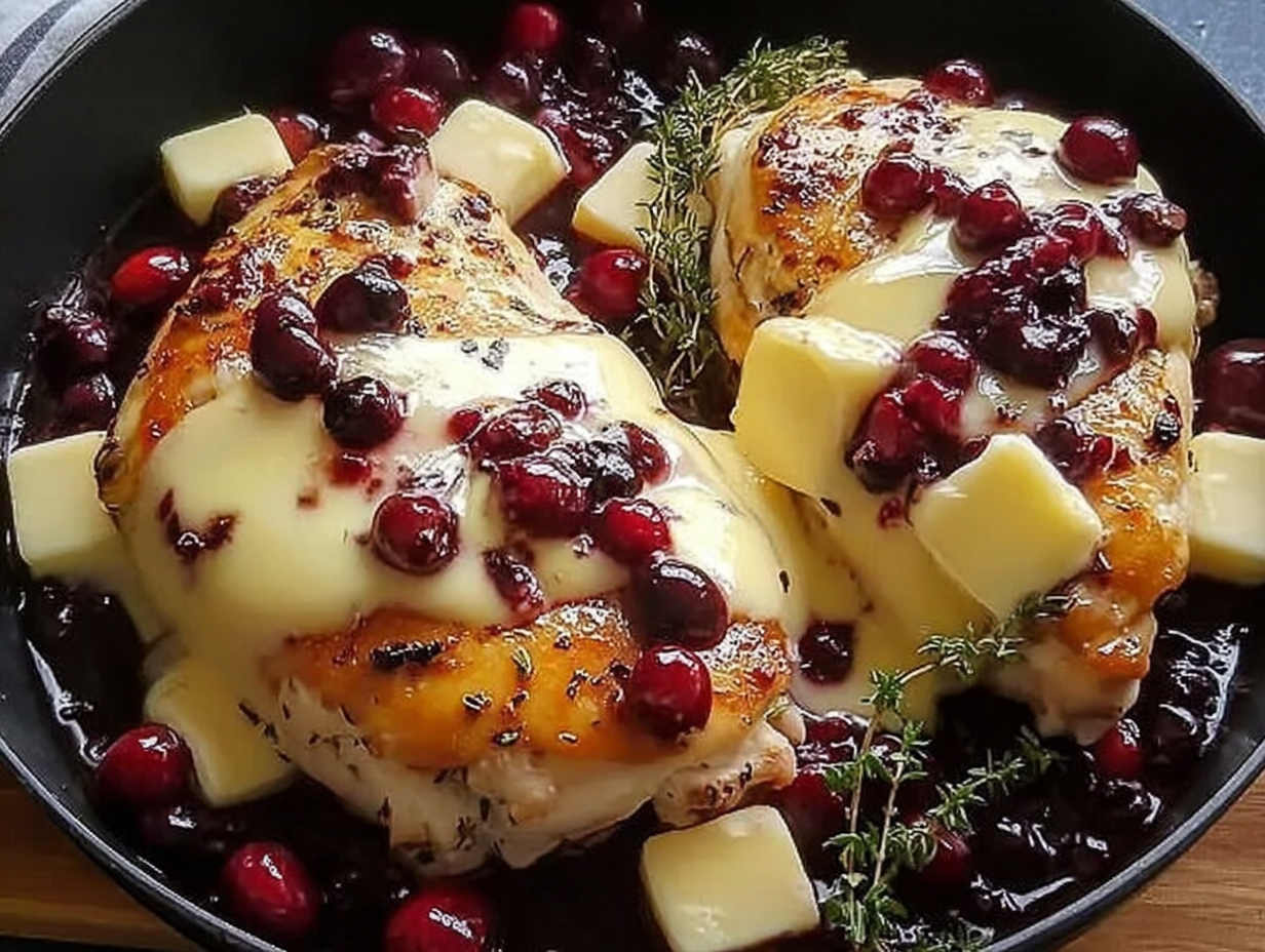 Impressive Cranberry Brie Stuffed Chicken