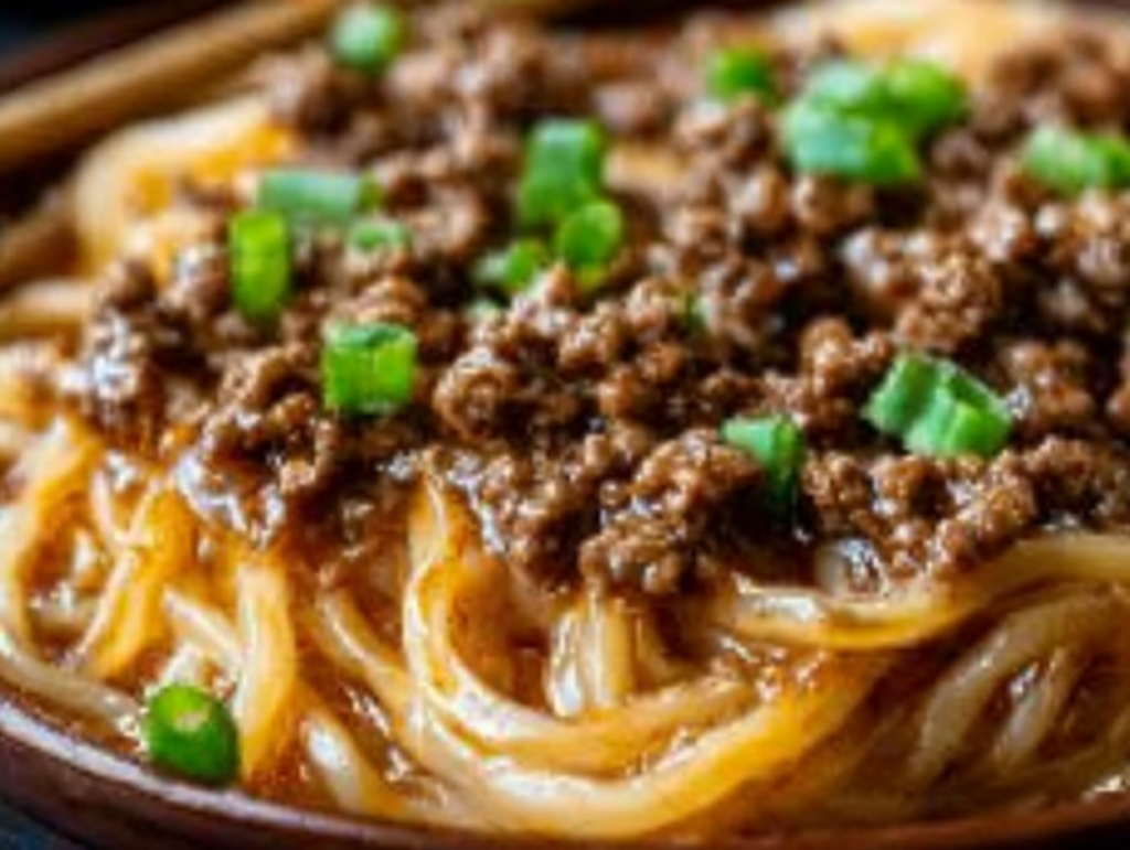 Mongolian Ground Beef Noodles