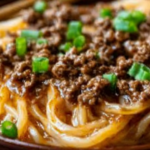 Mongolian Ground Beef Noodles