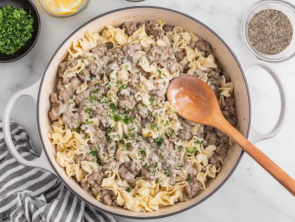 30-Minute Ground Beef Stroganoff