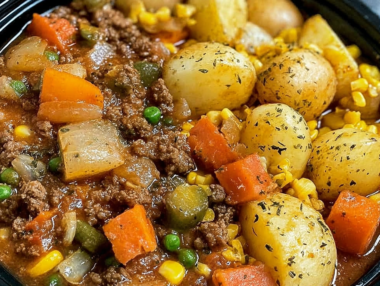 Amish Harvest Casserole in a baking dish