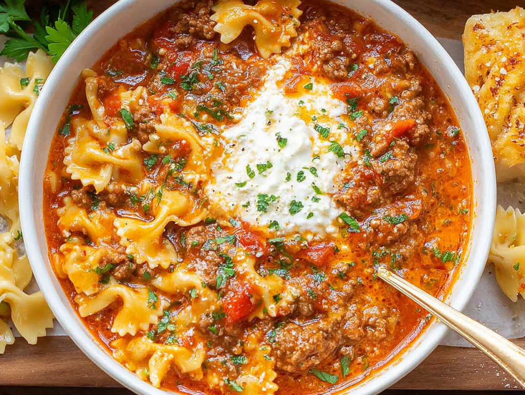 Easy Lasagna Soup Recipe