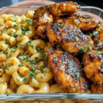High-Protein Honey Garlic Butter Chicken with Mac & Cheese