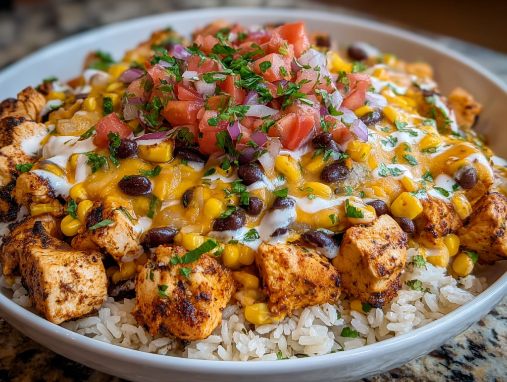 One-Pot Cheesy Southwest Chicken & Rice: Creamy Bliss!