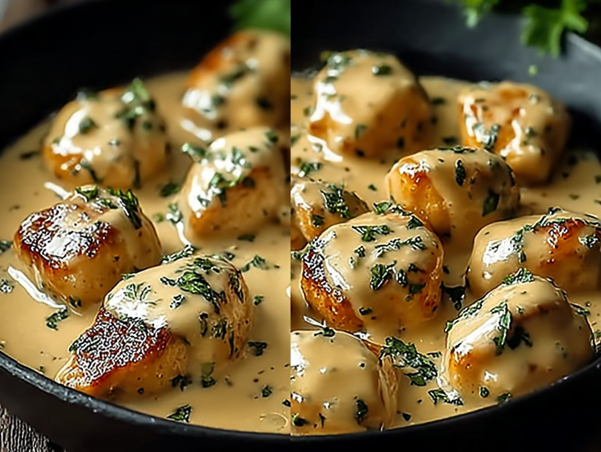 Texas Roadhouse Butter Chicken Skillet in a pan