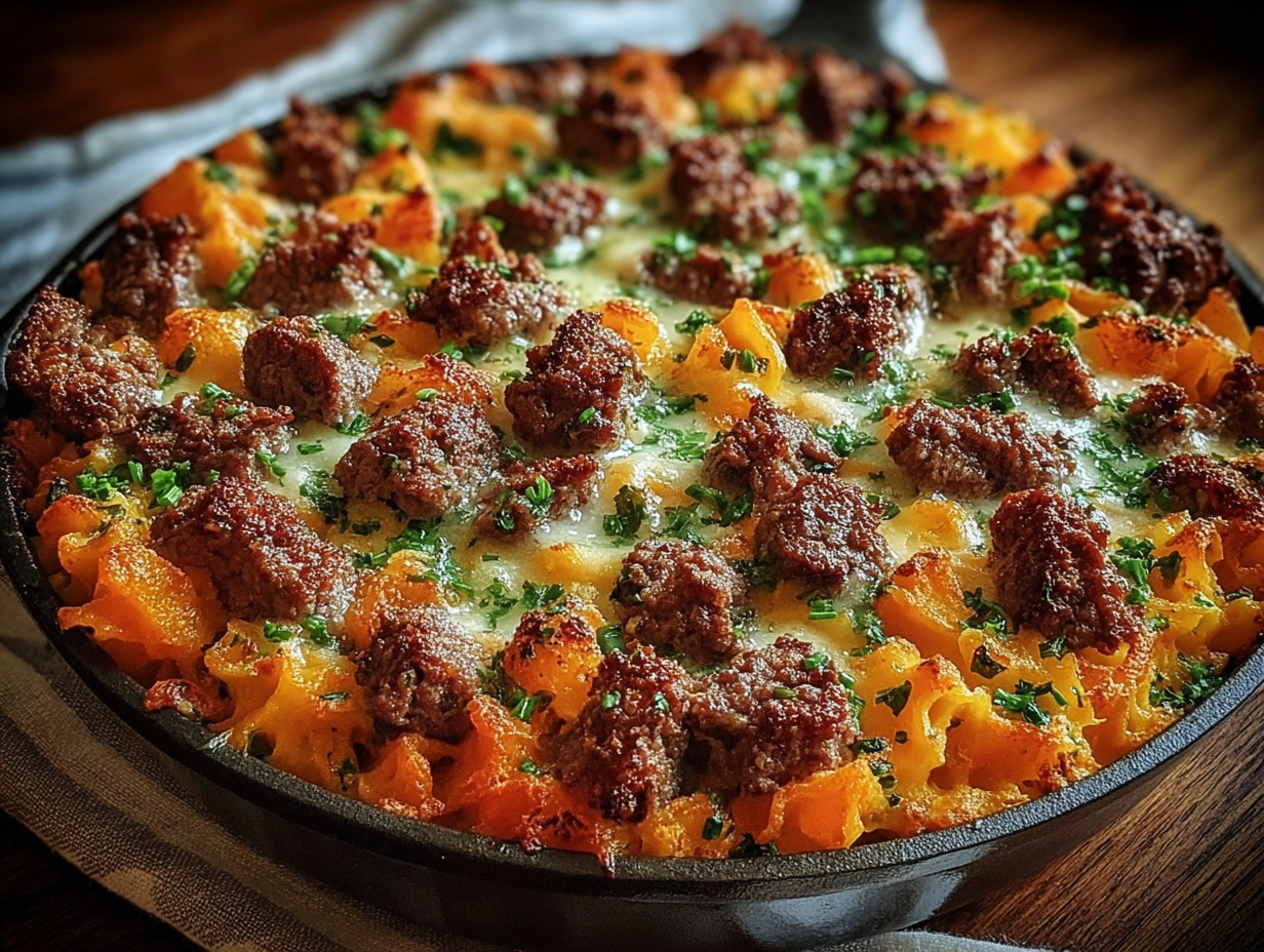 Amish Sunday Savior Casserole in a baking dish