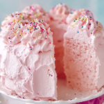 Beautiful Pink Angel Food Cake