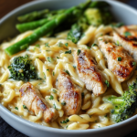 Cheesy Chicken Broccoli Orzo