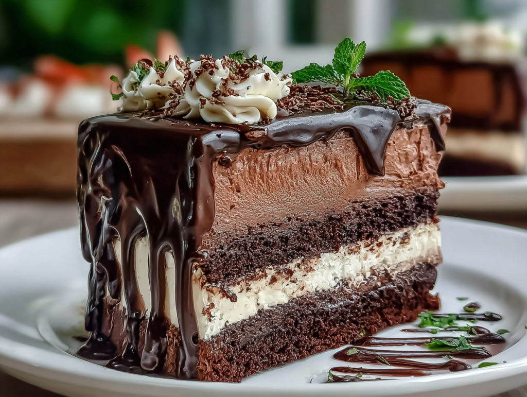 Chocolate Tuxedo Cake