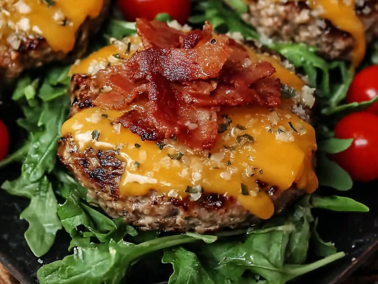 Crack Burgers on a plate with toppings