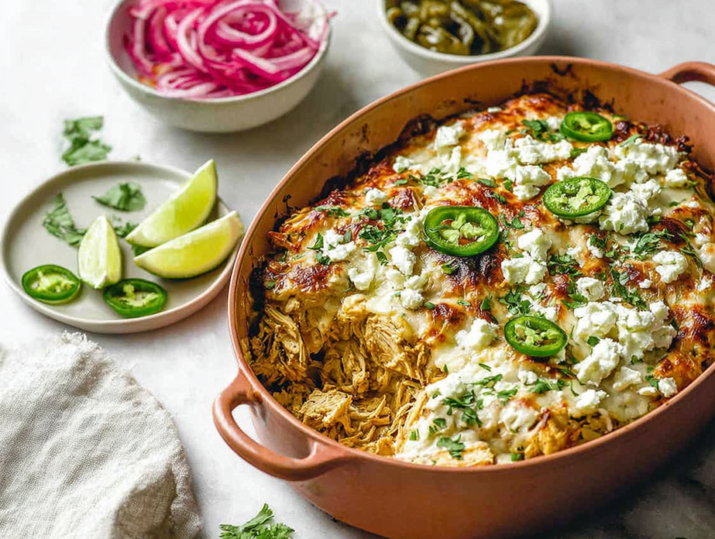 Delicious Salsa Verde Chicken Casserole