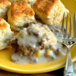 Lazy Biscuits & Gravy Breakfast Casserole
